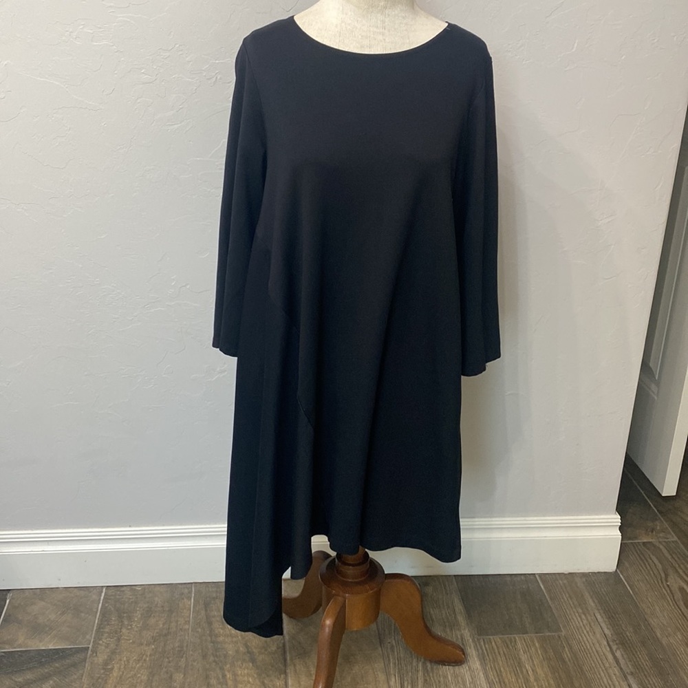 Bryn Walker asymmetrical black dress size small.
